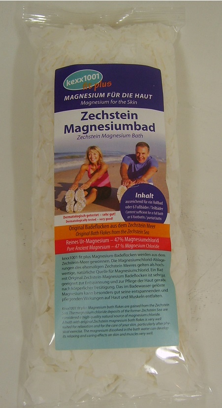 Zechstein Magnesium-Flocken – Magnesium Bad – 750g – Magnesiumchlorid 47% Magnesiumflakes kexx1001