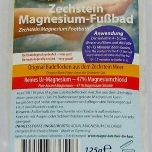 Zechstein Magnesium-Fußbad 125g - 47% Magnesiumchlorid - kexx1001