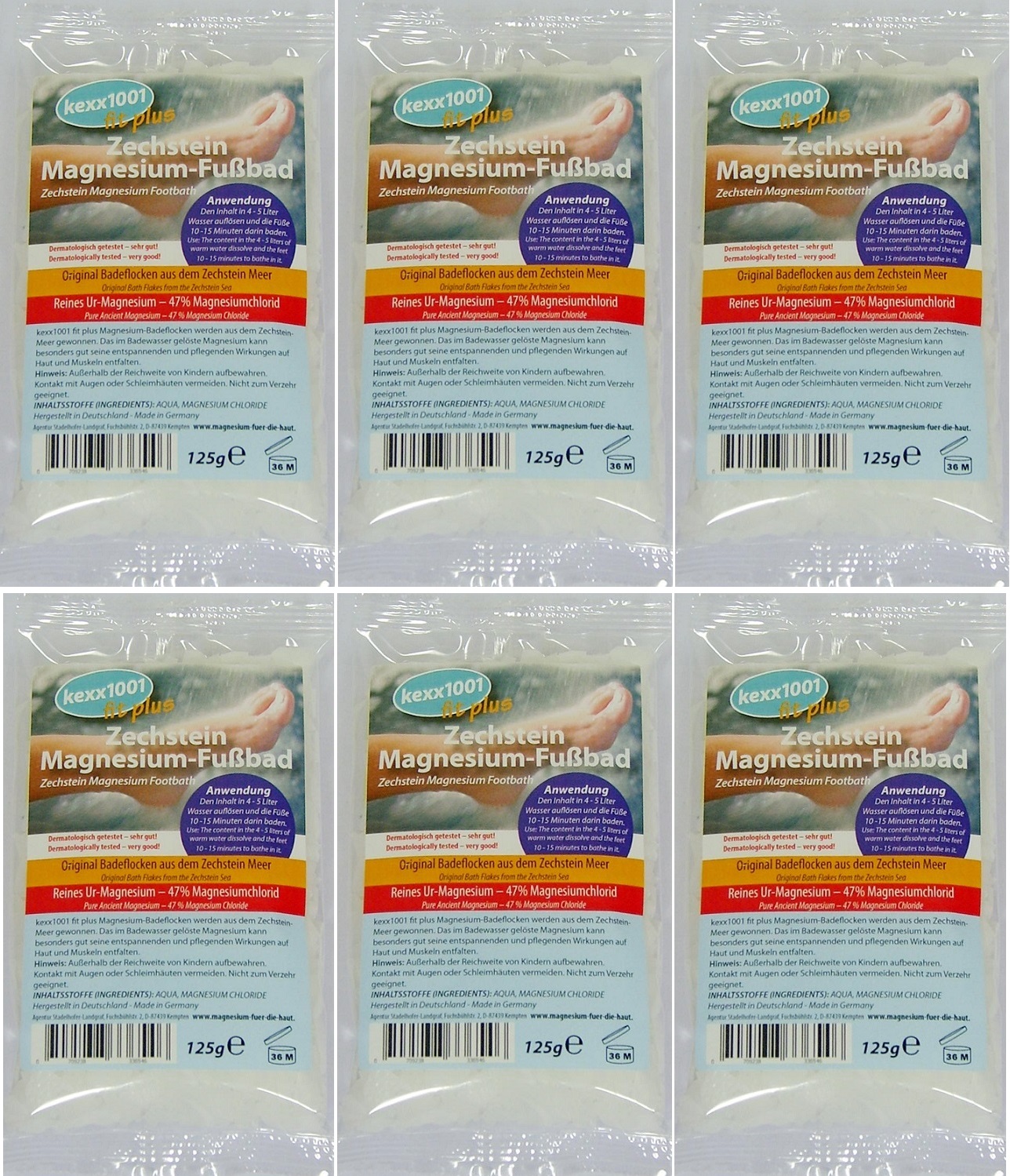 Zechstein Magnesium-Fußbad 125g - 47% Magnesiumchlorid - kexx1001 – Bild 5