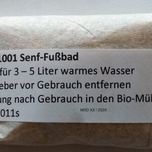 Senf-Fußbad 30g Beutel kexx1001 Senf geschrotet hygienisch Beutel voll kompostierbar